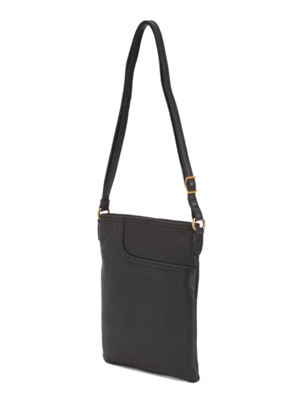 MARGOT Leather Split Pocket Small Crossbody With Adjustable Strap - Picture 4 of 6